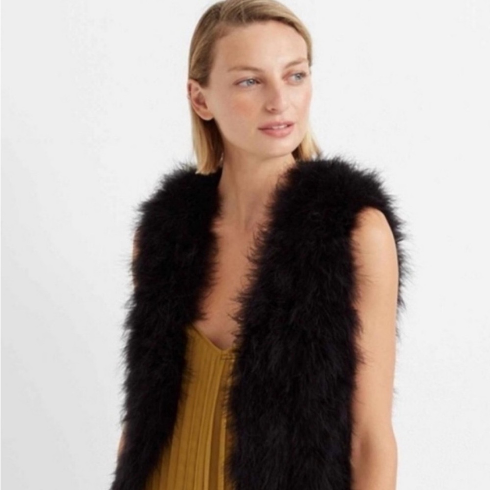 Club Monaco Black ostrich Vest